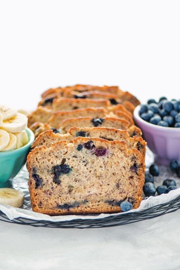 gluten free blueberry banana bread