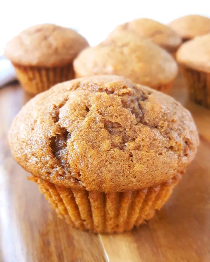 Basic Pumpkin Muffin Recipe - Easy, simple ingredients, dairy-free, one bowl, no mixer needed. These moist, soft, & fluffy pumpkin muffins are the best I've ever had! | Beat Bake Eat