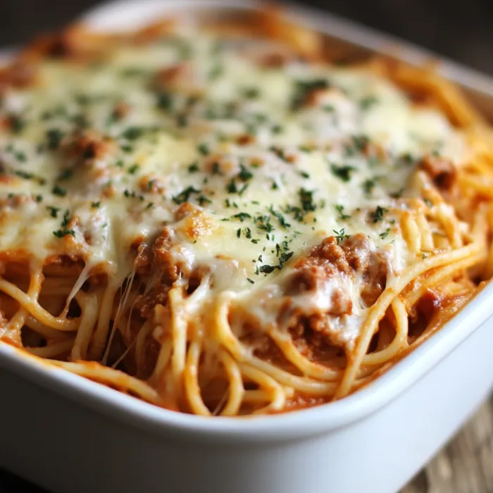 Pişmiş Kremalı Peynirli Spagetti